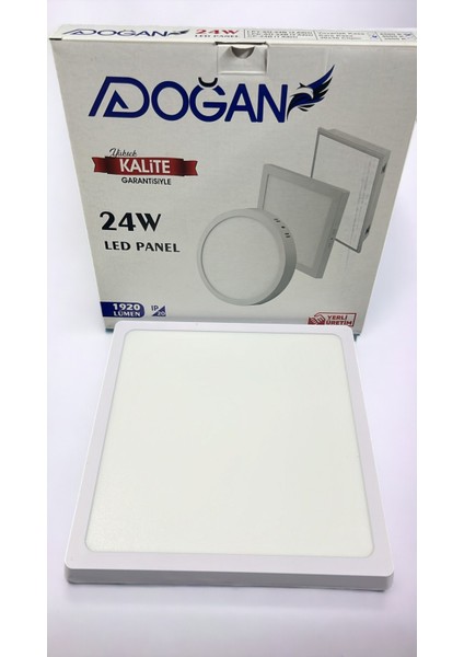 A Doğan 24 W Sıvaüstü Kare Beyaz Işık LED Panel 2li Paket