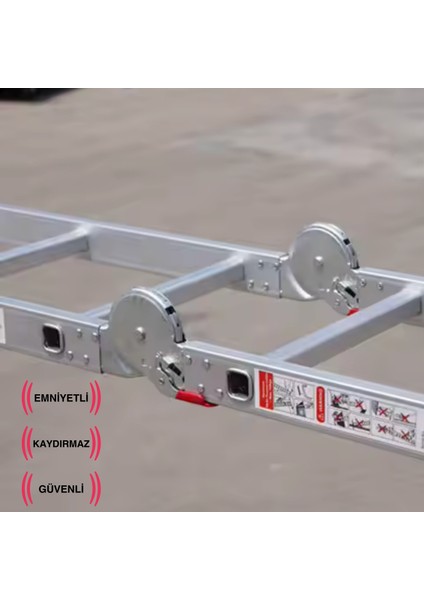 4,56 Metre - 16  Basamaklı Katlanır Akrobat Merdiven