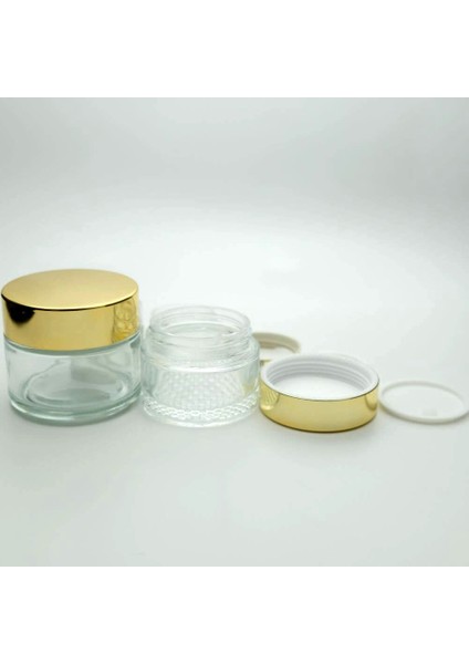 Krem Kavanozu 100 ml (3 Adet) Şeffaf Sarı Kapaklı Kutu indirimleri