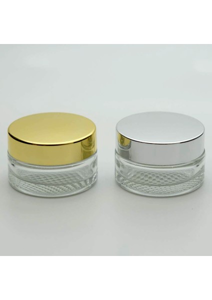 Krem Kavanozu 30 ml (5 Adet) Şeffaf Sarı Kapaklı Kutu fırsatları