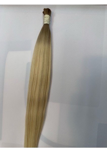 Ombreli Platin 65-70 cm Gerçek Saç 100 Adet Mikro Kaynak, 0.6 Gr100 Adet 60 Gr