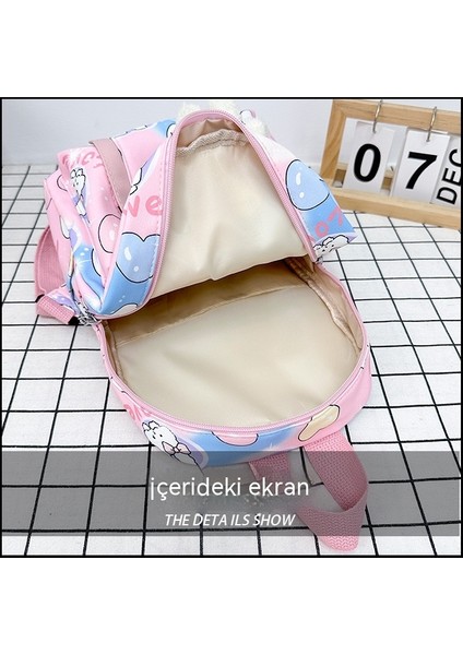 Yeni Anaokulu Okul Çantası Karikatür Sevimli Tavşan Öğrenci Kanvas Sırt Çantası Çocuk Hafif Küçük Sırt Çantası (Yurt Dışından) fiyatları