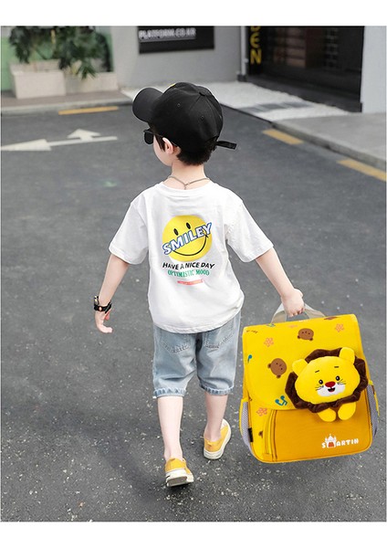 Yeni Çocuk Okul Çantası Karikatür Sevimli Anaokulu Sırt Çantası Erkek ve Kız Hafif Omurga Koruması Aydınlık Sırt Çantası (Yurt Dışından) modelleri