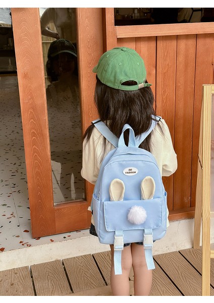 Yeni Çocuk Okul Çantası Karikatür Sevimli Kız Tavşan Kulakları Sırt Çantası Bebek Hafif Çanta Anaokulu Sırt Çantası (Yurt Dışından) modelleri