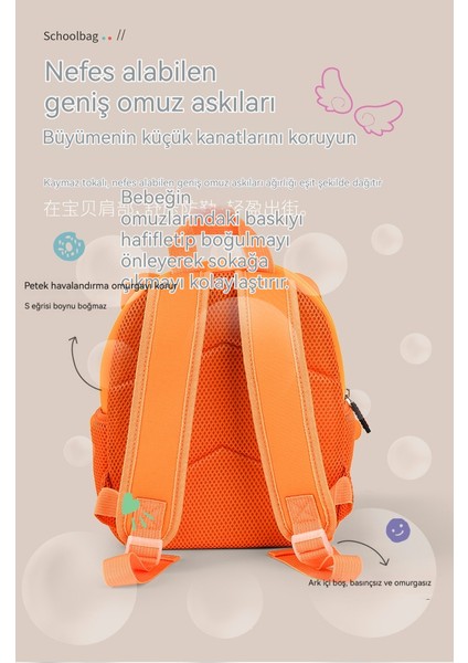 Yeni Neopren Malzeme Çocuk Çantası Karikatür Sevimli 3D Üç Boyutlu Şekil Anaokulu Küçük Okul Çantası Hafif Sırt Çantası Çıkıyor (Yurt Dışından)