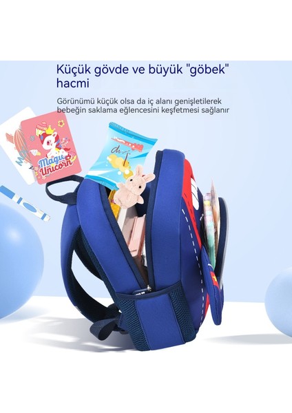 Yeni Anaokulu Okul Çantası Erkek Karikatür Sevimli 3D Okul Öncesi Dalış Malzemesi Okul Çantası Hafif Çocuk Sırt Çantası Mini Çanta (Yurt Dışından)