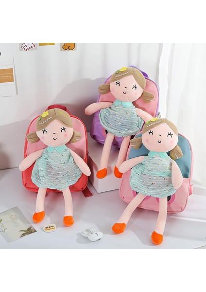 Sırt Çantası Sevimli Çocuk Okul Öncesi Naylon Okul Çantası Karikatür Peluş Kız Anaokulu Hafif Küçük Sırt Çantası (Yurt Dışından) modelleri