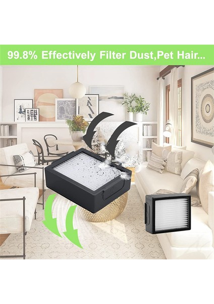 irobot Roomba Combo J7+ İçin 12PCS Kauçuk Fırça Hepafilter Yan Fırça (Yurt Dışından)
