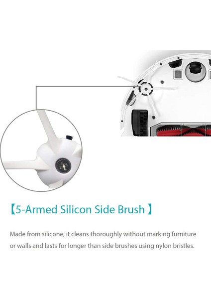xiaomi Roborock S7 S7 Max S7 Maxv T7S T7S Plus Siyah İçin Yan Fırça (Yurt Dışından) modelleri