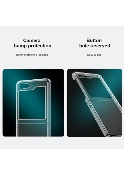 Samsung Galaxy Z Flip5 Için Şeffaf Pc Flip Case (Yurt Dışından)
