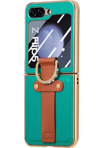 Samsung Galaxy Z Flip5 5g Yeşil Için Kaplama Pc Telefon Kılıfı (Yurt Dışından)
