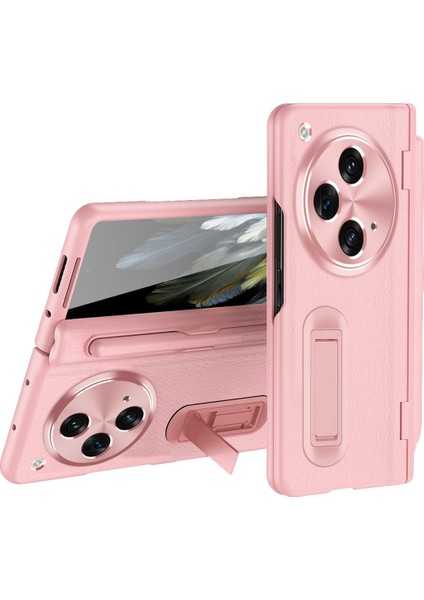 Oppo Için Film Sade Deri Telefon Kılıfı N3 Pembe Bul (Yurt Dışından)