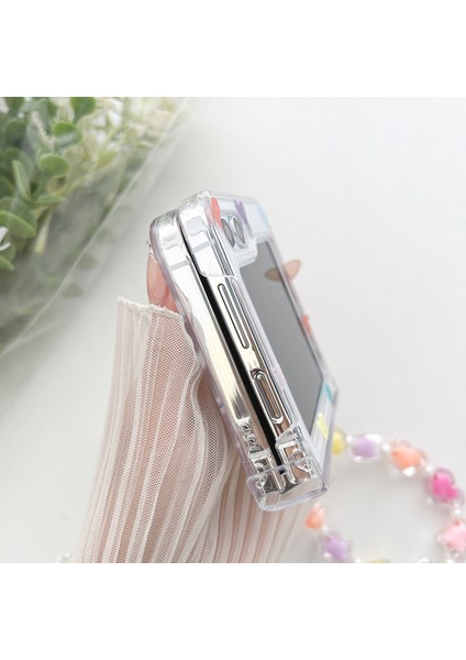 Samsung Galaxy Z Flip5 Için Şeffaf Pc Menteşe Katlama Kılıfı (Yurt Dışından) modelleri