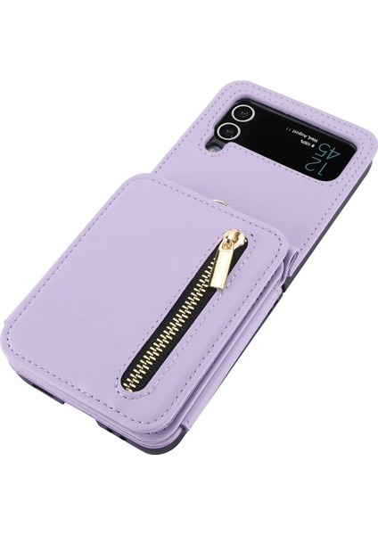 Samsung Galaxy Z Flip3 Için Fermuar Kart Yuvaları Katlanır Kılıf (Yurt Dışından)