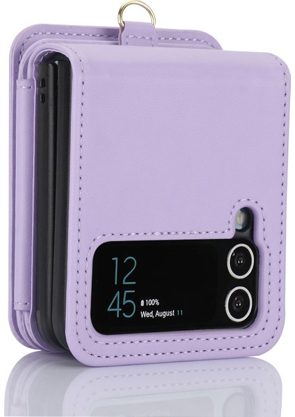 Samsung Galaxy Z Flip3 Için Fermuar Kart Yuvaları Katlanır Kılıf (Yurt Dışından)