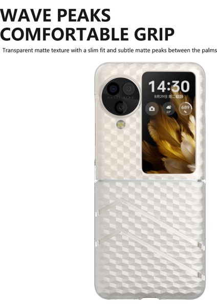 Oppo Için Dalga Deseni Buzlu Çanta N3 Flip Multicolor Bulun (Yurt Dışından)