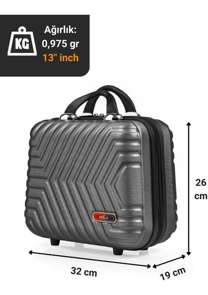 Suitcase Abs Koyu Gri Makyaj & El Çantası 615.02 indirimleri