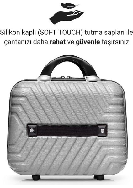 Suitcase Abs Gümüş Gri Makyaj & El Çantası 615.03 modelleri