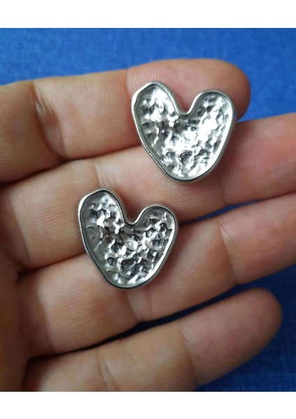 Kalp Desenli 2,5cm Metal Düğme 1 Paket 5 Adet modelleri