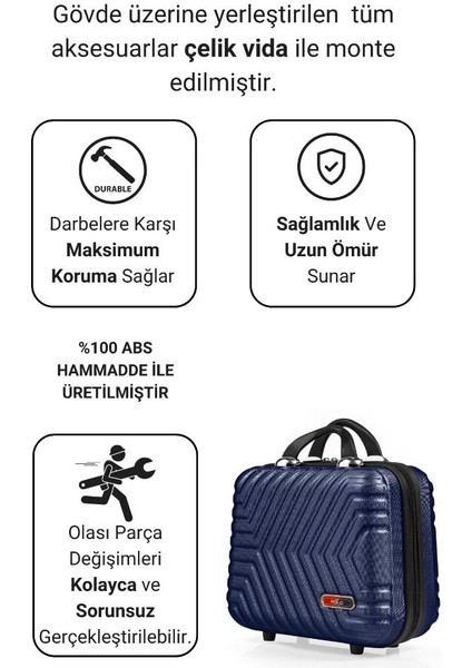 Suitcase Abs Lacivert Makyaj & El Çantası 615.04 fiyatları