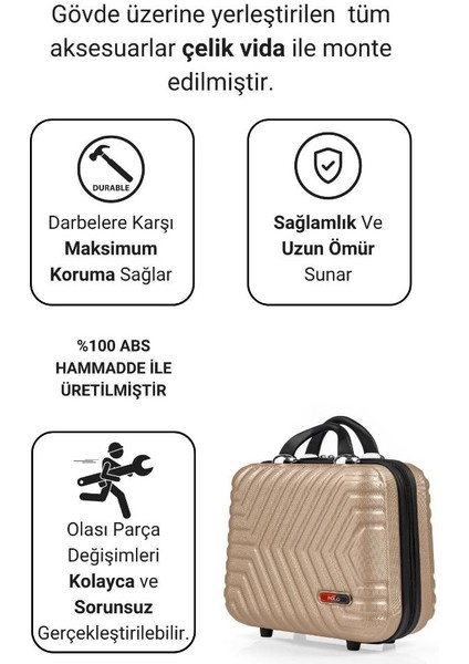 Suitcase Abs Gold Makyaj & El Çantası 615.06 fiyatları