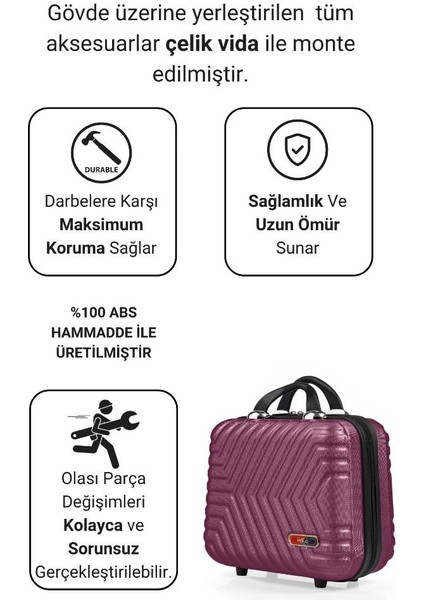 Suitcase Abs Mürdüm Makyaj & El Çantası 615.09 fiyatları