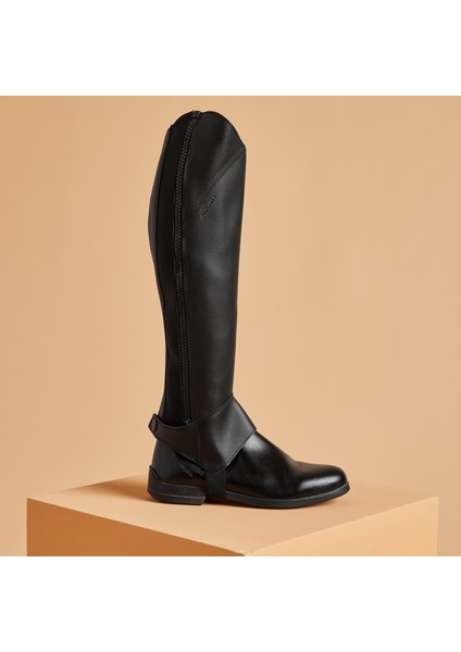 Fouganza Yetişkin Binicilik Mini Çeps - Siyah - 500