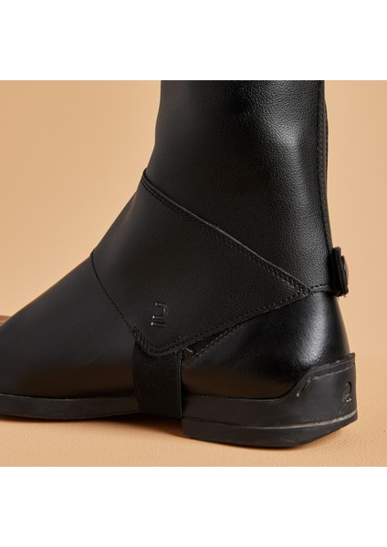 Fouganza Yetişkin Binicilik Mini Çeps - Siyah - 500