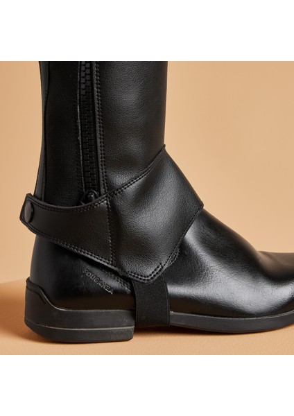 Fouganza Yetişkin Binicilik Mini Çeps - Siyah - 500