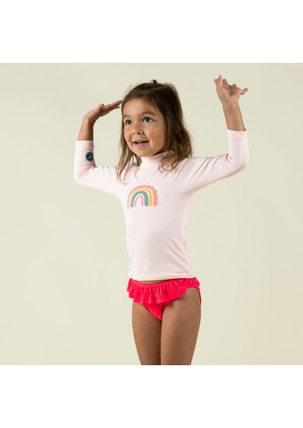 Nabaiji Bebek UV Korumalı Uzun Kollu Tişört - Gökkuşağı Baskılı modelleri