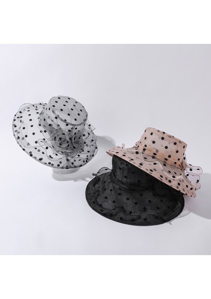 Puantiyeli Büyük Kenarlı Şapka Dalgalı Kenarlı Plaj Şapkası Açık Hava Güneş Şapkası (Yurt Dışından) fiyatları