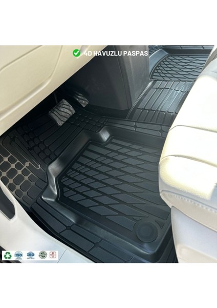 Fiat Fiorino 2013 Ile Tam Uyumlu 4d Havuzlu Üniversal Yeni Nesil Paspas Siyah Gold Seri