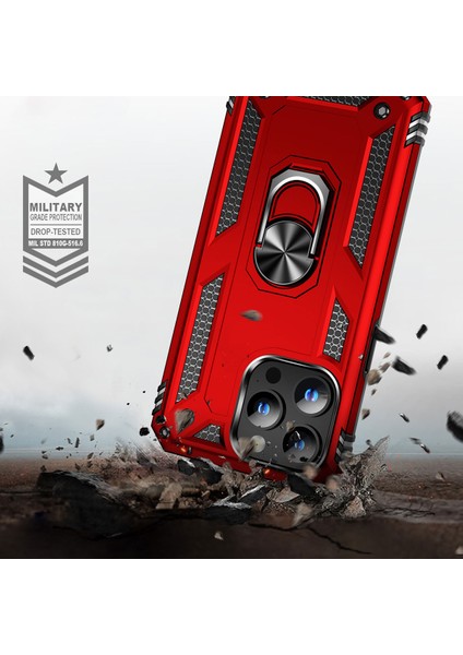 Xiaomi Redmi Note 12 Pro 4g Kılıf Yüzüklü Standli Tank Kapak