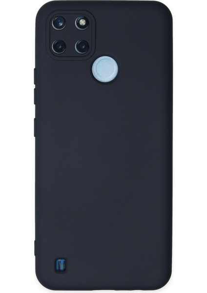 Realme C21Y Kapak Içi Kadife Kamera Korumalı Lansman Silikon Kılıf - Lacivert