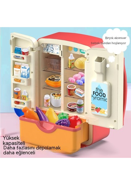 Janjon Star Çocuk Oyun Evi Simülasyon Ev Aletleri Buz Püskürtme Mutfak Çok Fonksiyonlu Buzdolabı Oyuncak Kız Erkek Doğum Günü Ingilizce Ambalaj Sprey (Yurt Dışından) modelleri