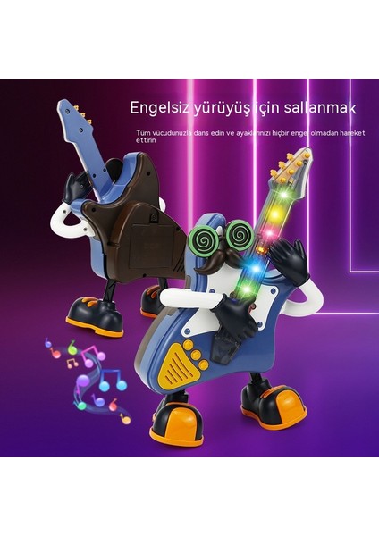 Janjon Star Elektrik Dans Bay Rock Müzik Aleti Gitar Saksafon Aydınlatma Çocuk Oyuncak (Yurt Dışından)