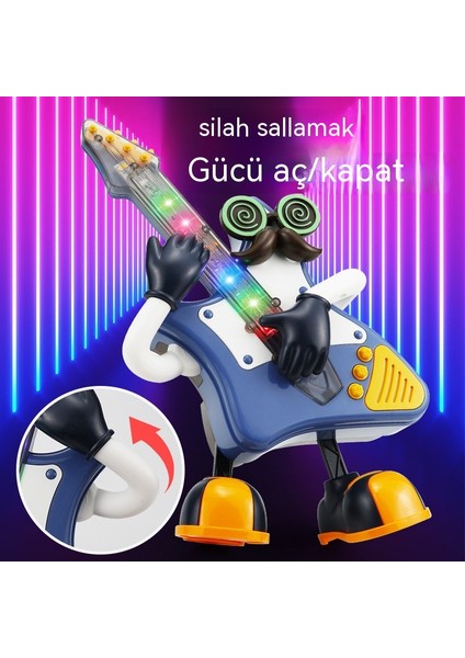 Janjon Star Elektrik Dans Bay Rock Müzik Aleti Gitar Saksafon Aydınlatma Çocuk Oyuncak (Yurt Dışından)