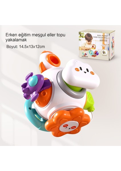 Janjon Star Bebek Oyuncakları Meşgul Top Oyuncusu Topu Yakalamak Eğitici Duyusal Altı Yüzlü Dönen Kutu Bebek Erken Eğitim Dönen Oyuncak (Yurt Dışından)