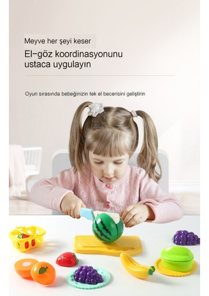 Janjon Star Oyun Evi Oyuncak Çocuk Sırt Çantası Simüle Meyve Kesme 18PCS (Yurt Dışından) fiyatları