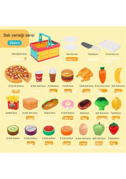 Janjon Star Erkek ve Kızlar Için Bebek ve Çocuk Oyun Evi Oyuncakları Açık Hava Simülasyonlu Mutfak Pişirme Meyve ve Sebze Kesme Eğlenceli Katlanır Sepet (Yurt Dışından)