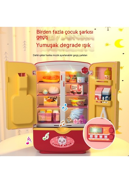 Çocuk Oyun Evi Çok Fonksiyonlu Mutfak Simülasyon Buzdolabı Oyuncak Erkek ve Kız Bulmaca Erken Eğitim Anaokulu (Yurt Dışından)