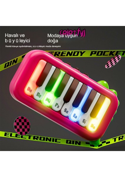 Janjon Star Trendy Cep Elektronik Klavye Çocuk Müzik Aleti Oyuncak Çok Fonksiyonlu Işık Anahtar Parmak Piyano Taşınabilir Müzik Aleti (Yurt Dışından) indirimleri