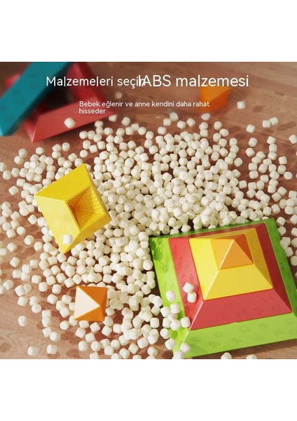 Janjon Star Çeşitli Yapı Taşı Kule Piramit Yapı Taşları Monte Edilmiş Jenga Oyuncaklar Erken Eğitim Bulmaca Lubanta Çeşitli Diy Yapı Taşları 45 Adet (Yurt Dışından)
