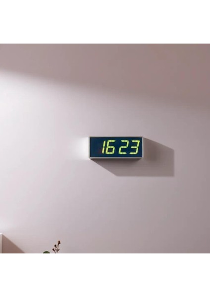 Sanec Dijital LED Duvar ve Masa Saat Derece ve Nem - Yeşil (Kasa Ölçüsü: 12X30 Cm)