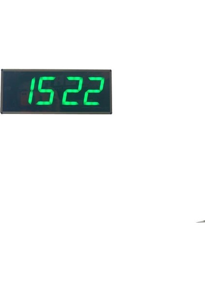 Sanec Dijital LED Duvar ve Masa Saat Derece ve Nem - Yeşil (Kasa Ölçüsü: 12X30 Cm)