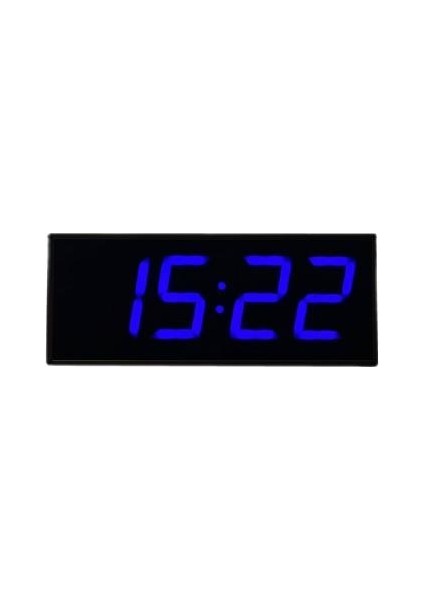 Sanec Dijital LED Duvar ve Masa Saat Derece ve Nem - Mavi (Kasa Ölçüsü: 15X37 Cm)
