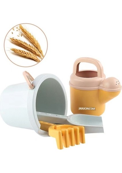 Janjon Star Çocuk Plaj Oyuncak Mühendislik Aracı Kum Kazma Aracı Saman Plaj Dört Parçalı Set (Yurt Dışından)