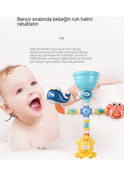 Janjon Star Çocuk Banyo Borusu Oyun Su Vantuzu Döndürücü Banyo Duş Bebek Oyun Suyu Musluk Sprey Oyuncak (Yurt Dışından) indirimleri