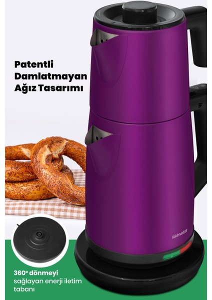 IN-6302V Teachef Çay Makinesi & Su Isıtıcı - Mor