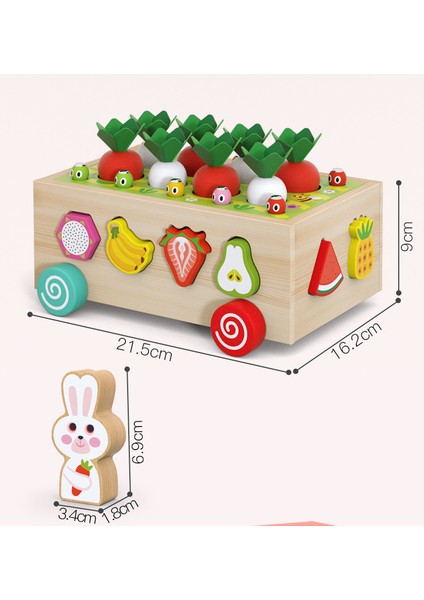 Janjon Star Çocuk Eğitici Oyuncaklar Çiftlik Meyve Bahçesi Oyuncak Araba Şekli Yapı Taşları Eşleşen Böcek Alıcı Turp Sökme Istihbarat Kutusu (Yurt Dışından)